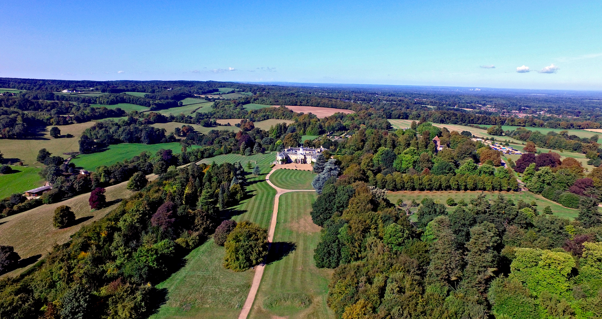 Polesden Lacey house and wider estate