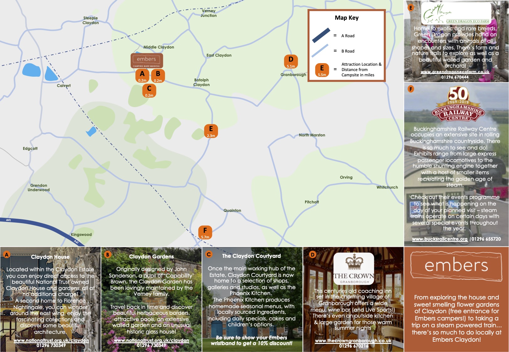 National Trust Campsite at Claydon, Buckinghamshire Embers Camping