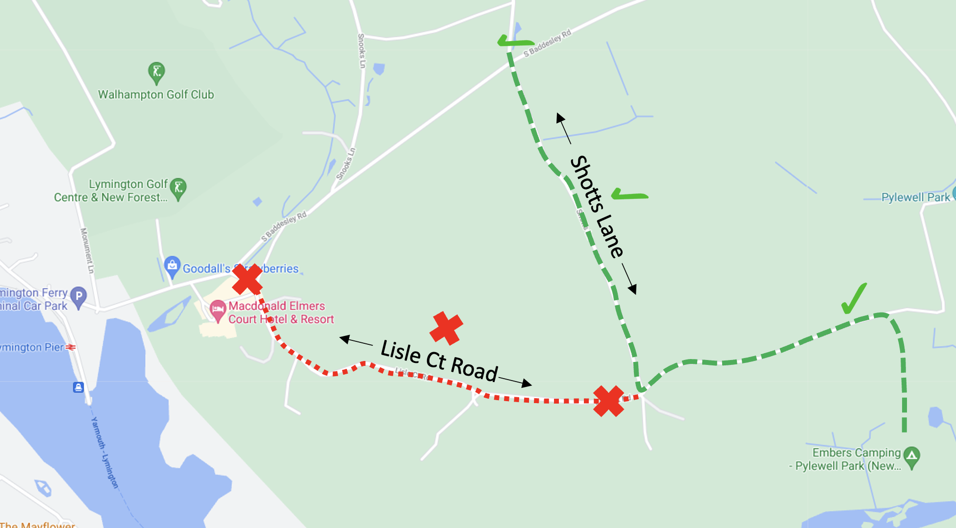 directions, check-in and parking