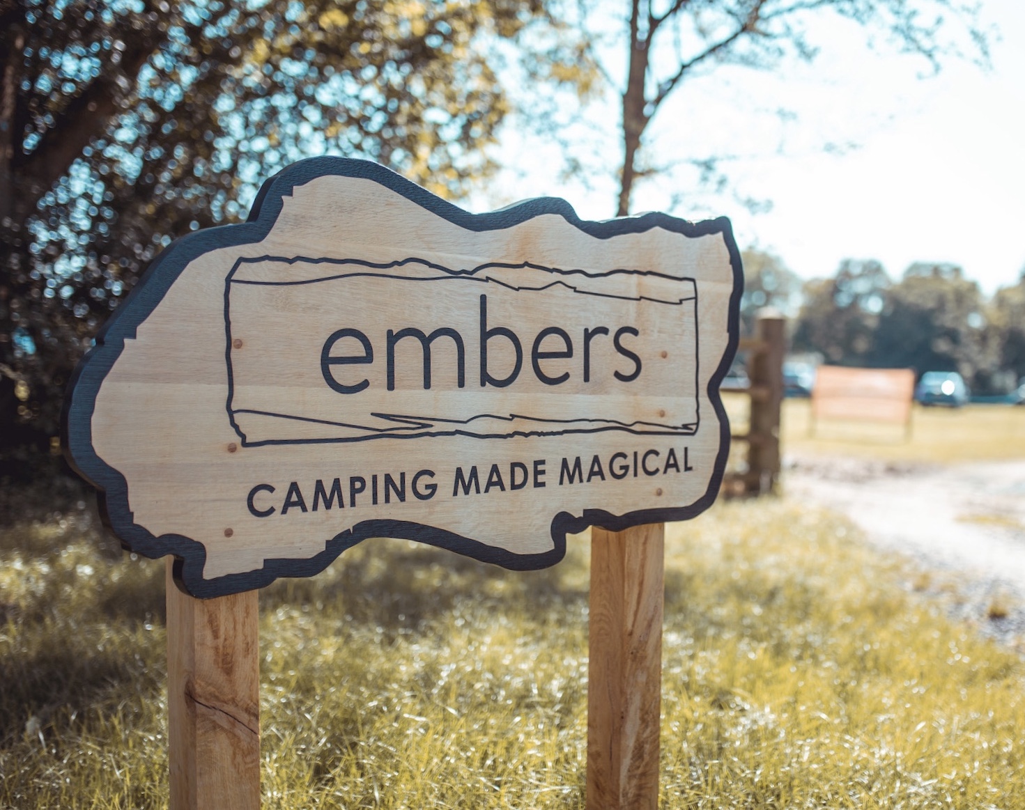 National Trust Campsite at Claydon, Buckinghamshire Embers Camping