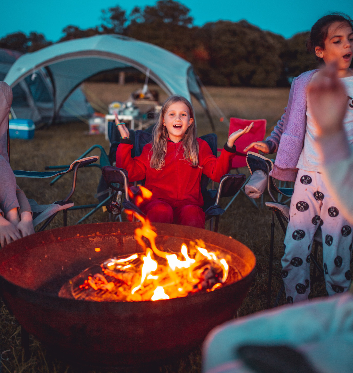 National Trust Campsite at Claydon, Buckinghamshire Embers Camping