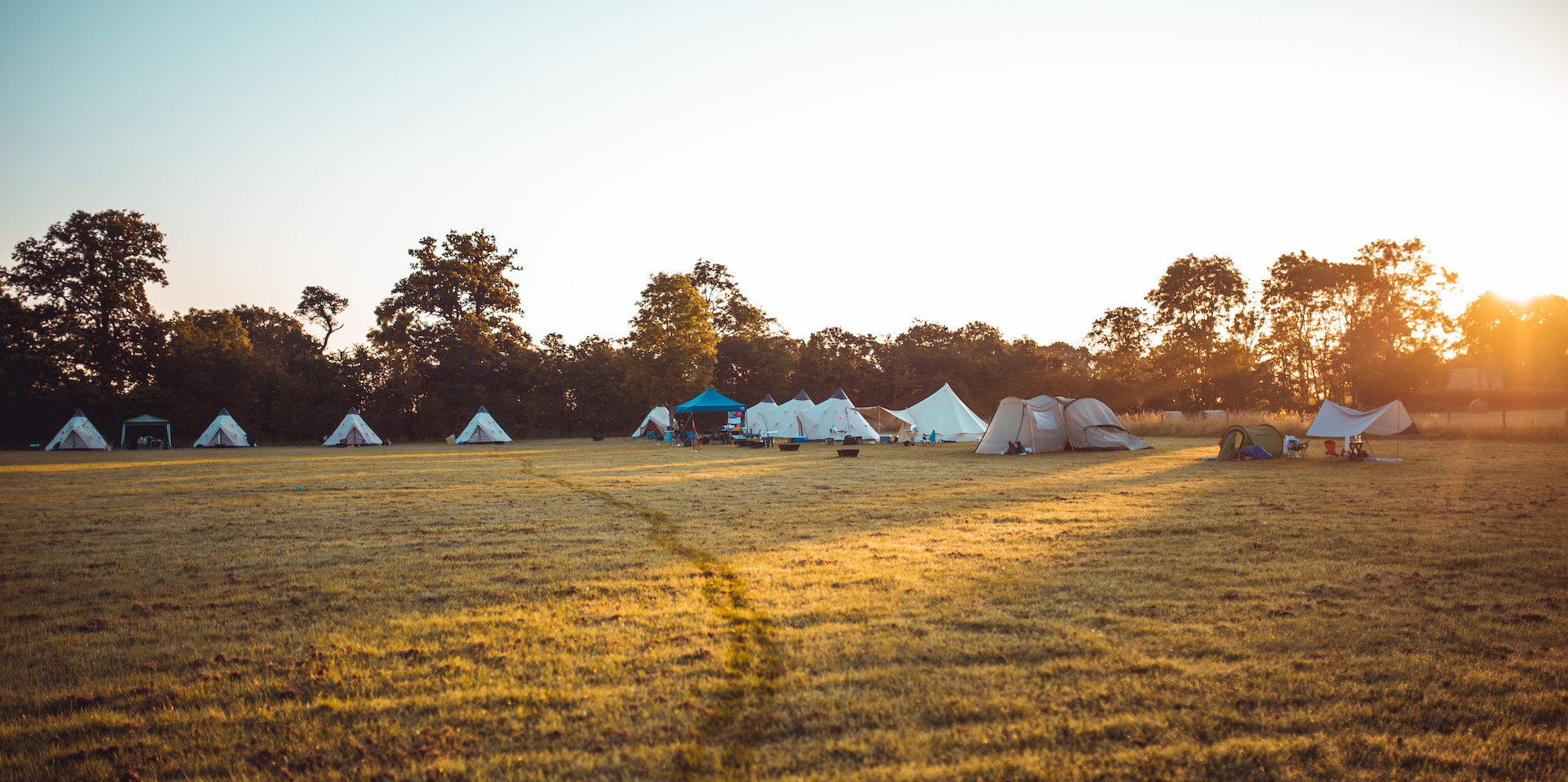National Trust Campsite at Claydon, Buckinghamshire Embers Camping