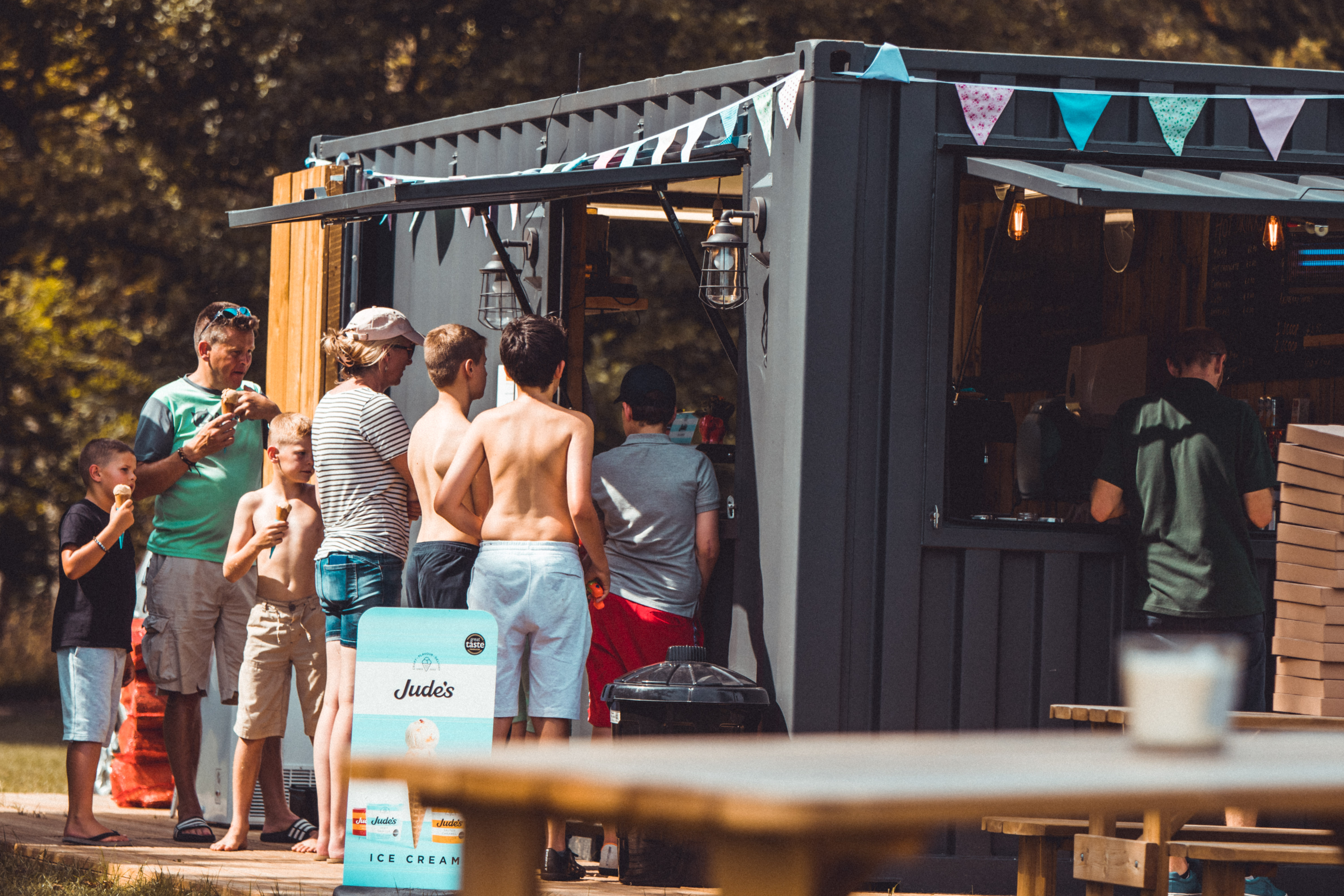 Draft beer, Wine, hot food and coffee at the embers snack bar