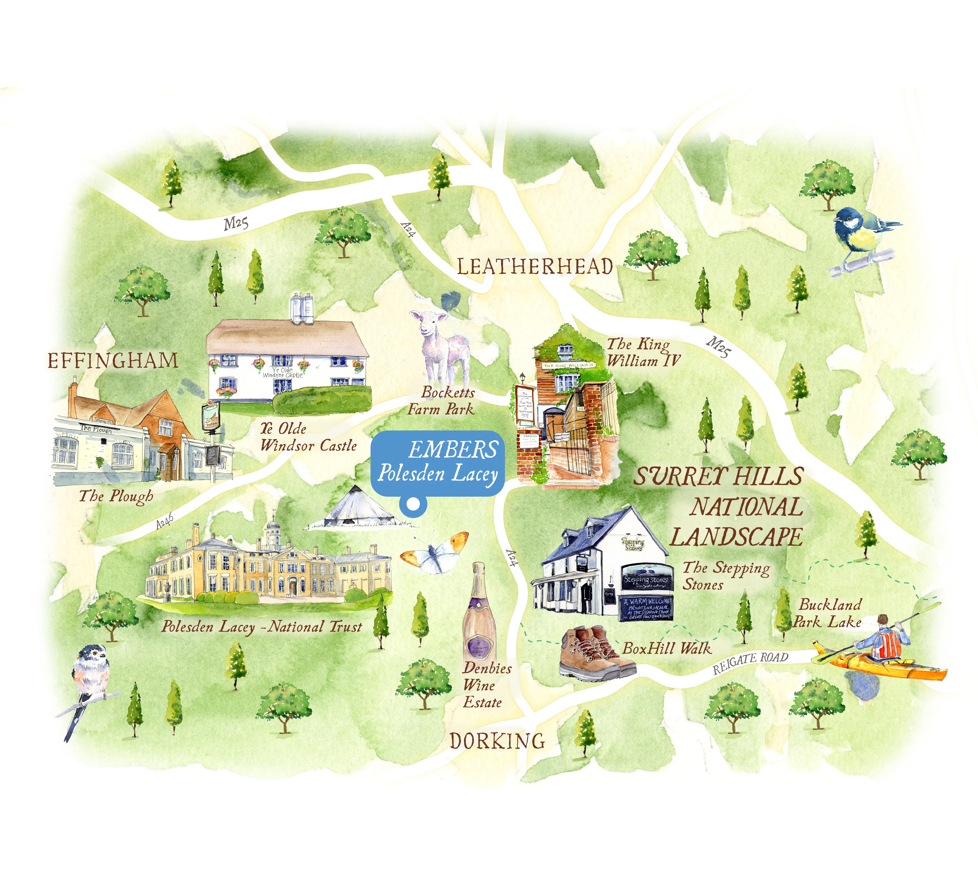 Map Polesdenlacey